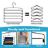 5-Tier Pants Hangers Set - 4 Pack